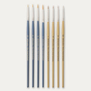 ABC Brushes All Media Micro Detail Synthetic brush range on a white background. 