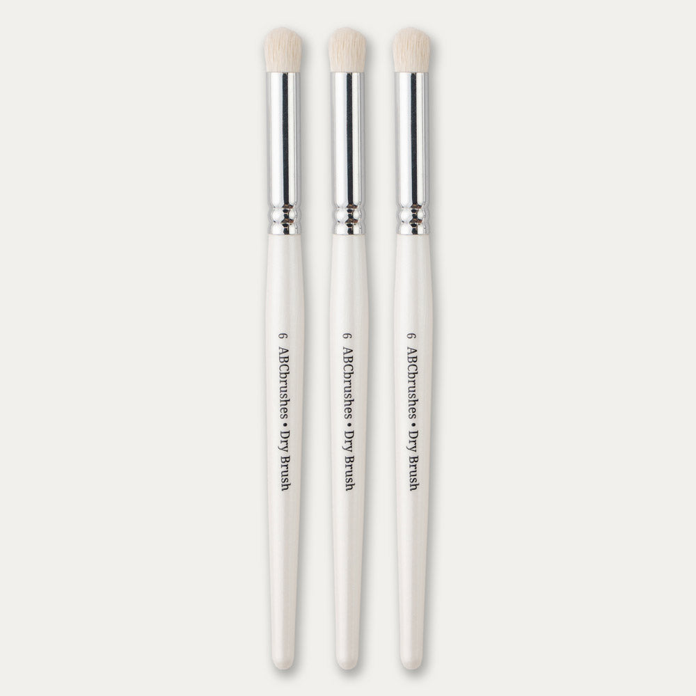 Three size 6 ABC Brushes Dry brushes