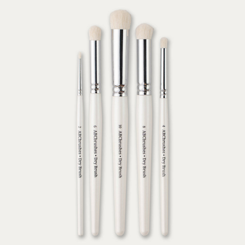 ABC Brushes Rounded Dry Brush set on a white background. 
