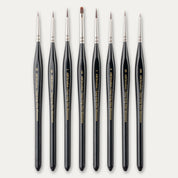 ABC Brushes Easy-Grip Elite Miniature Brush range on a white background.