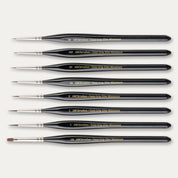 ABC Brushes Easy-Grip Elite Miniature Brush range on a white background.