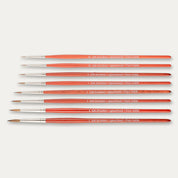 ABC Brushes Spearhead paint brush set on a white background.