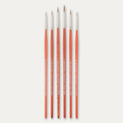 ABC Brushes Spearhead paint brush set on a white background.
