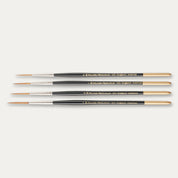 Pro Arte Prolene Rigger brush range on a white background. 