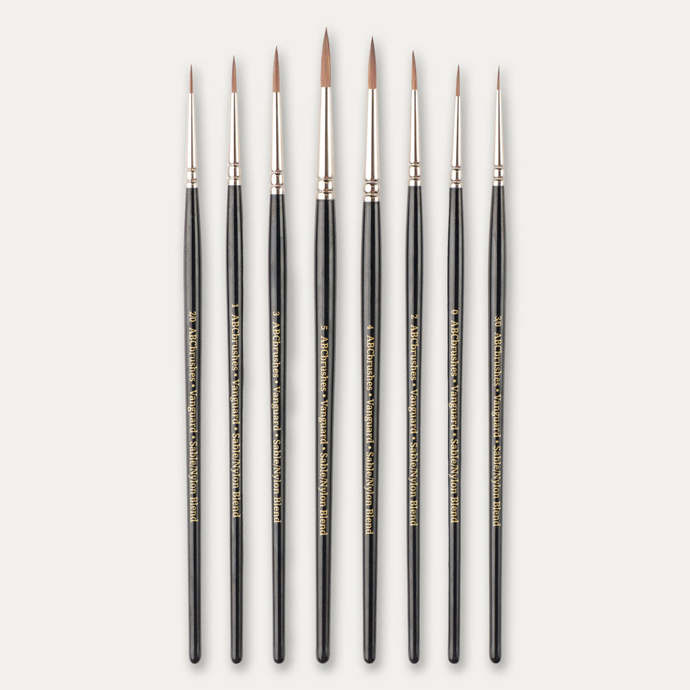 ABC Brushes Vanguard range on a white background.