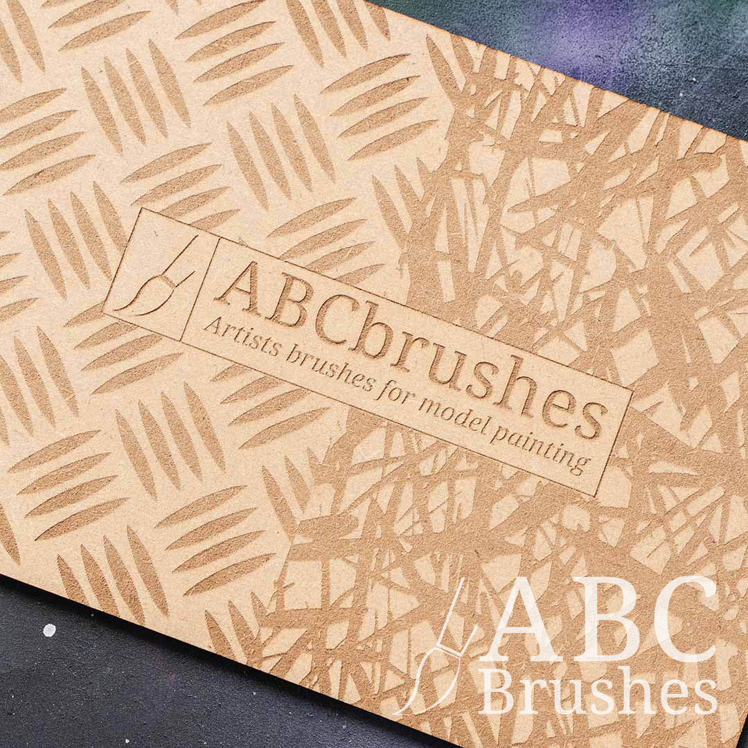 Close-up of the textures on the ABC Brushes dry brush board.
