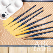 ABCbrushes Tri-Grip Wave Synthetic Brush Set