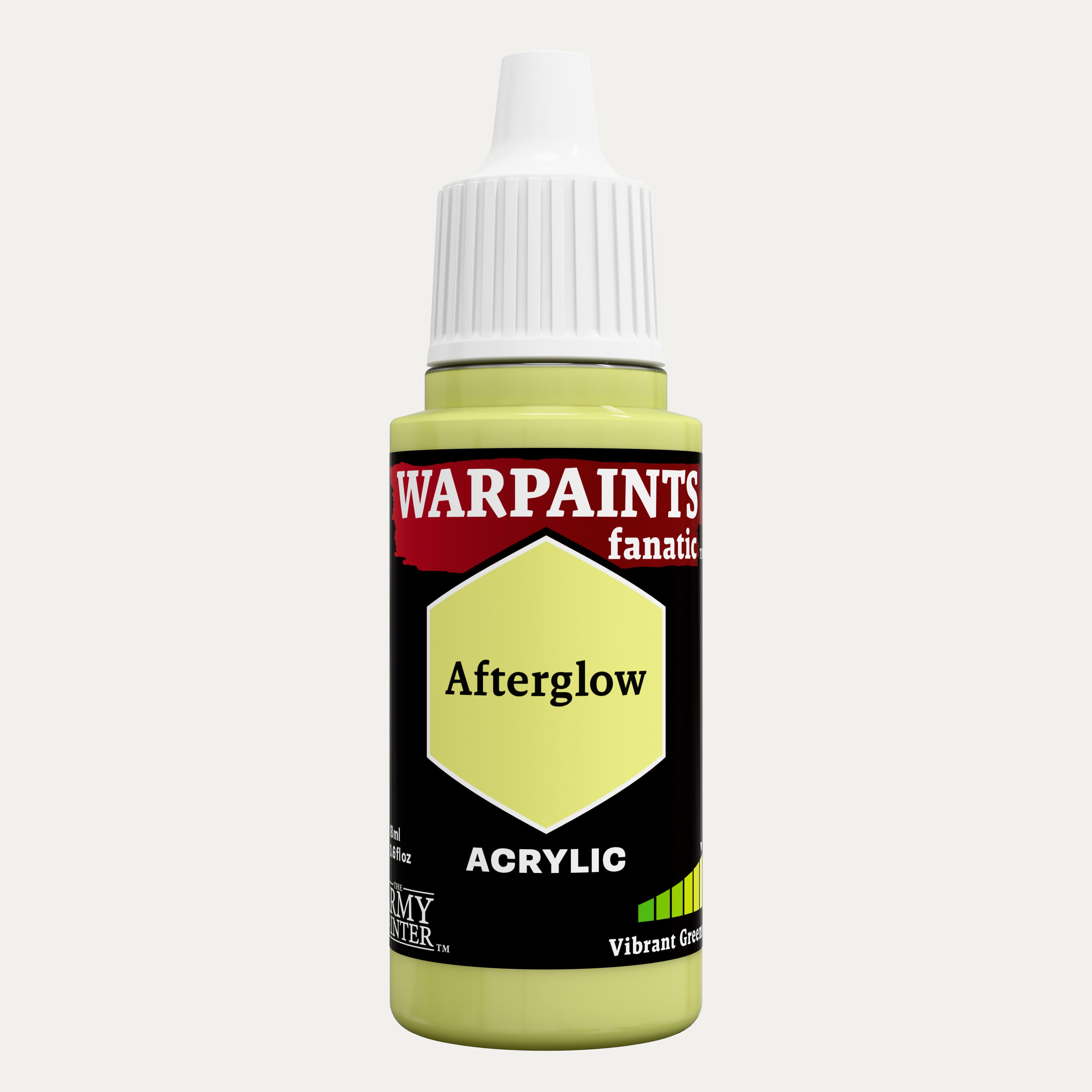 Bottle of the Army Painter Fanatics in the colour Afterglow on a white background.