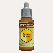 Bottle of the Army Painter Speedpaint in the colour Ancient Honey on a white background. 
