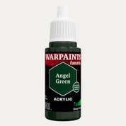 Bottle of the Army Painter Fanatics in the colour Angel Green on a white background.