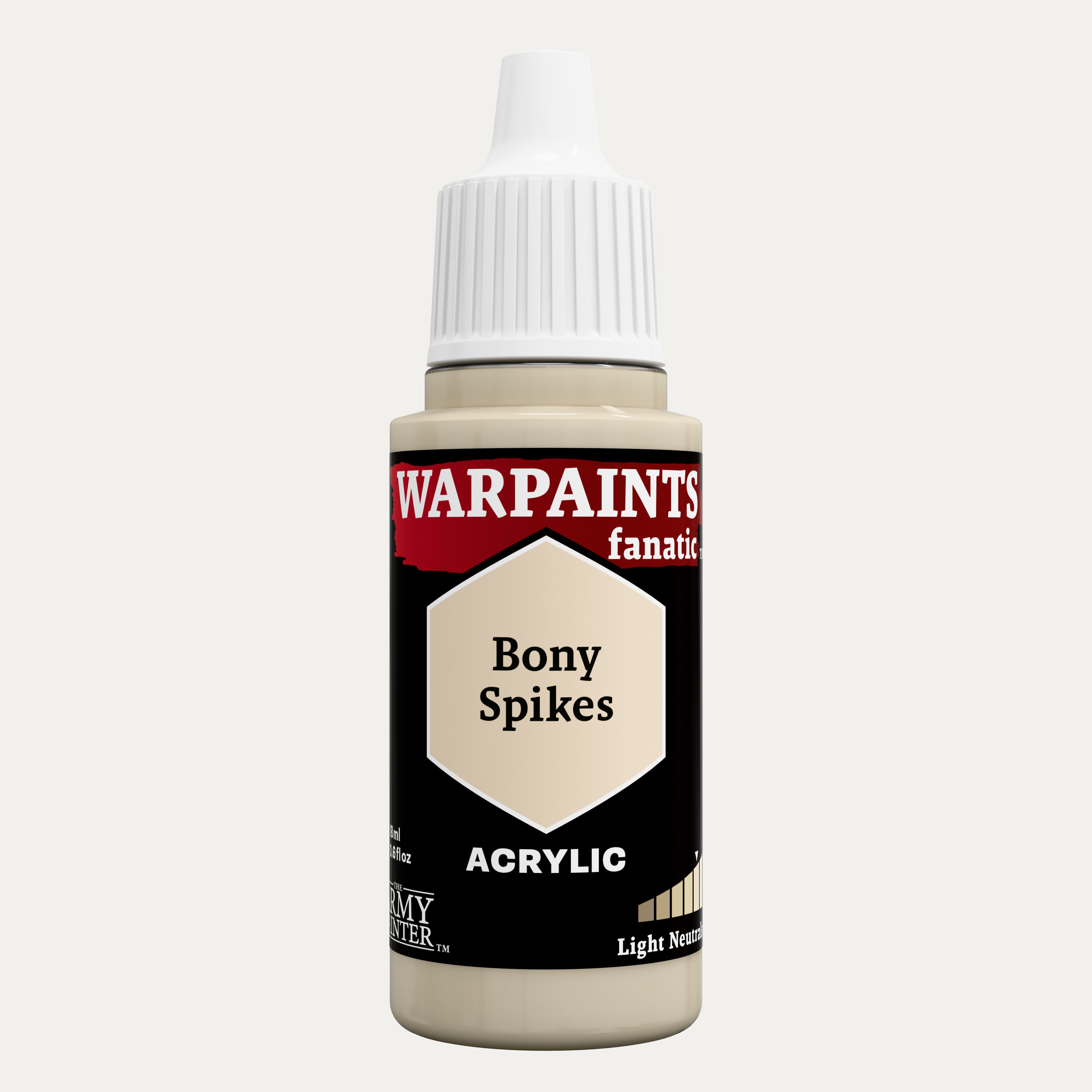 Bottle of the Army Painter Fanatics in the colour Bony Spikes on a white background.