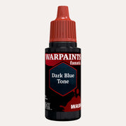 Bottle of the Army Painter Fanatics Wash in the colour Dark Blue Tone on a white background.