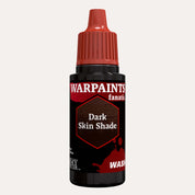 Bottle of the Army Painter Fanatics Wash in the colour Dark Skin Shade on a white background.