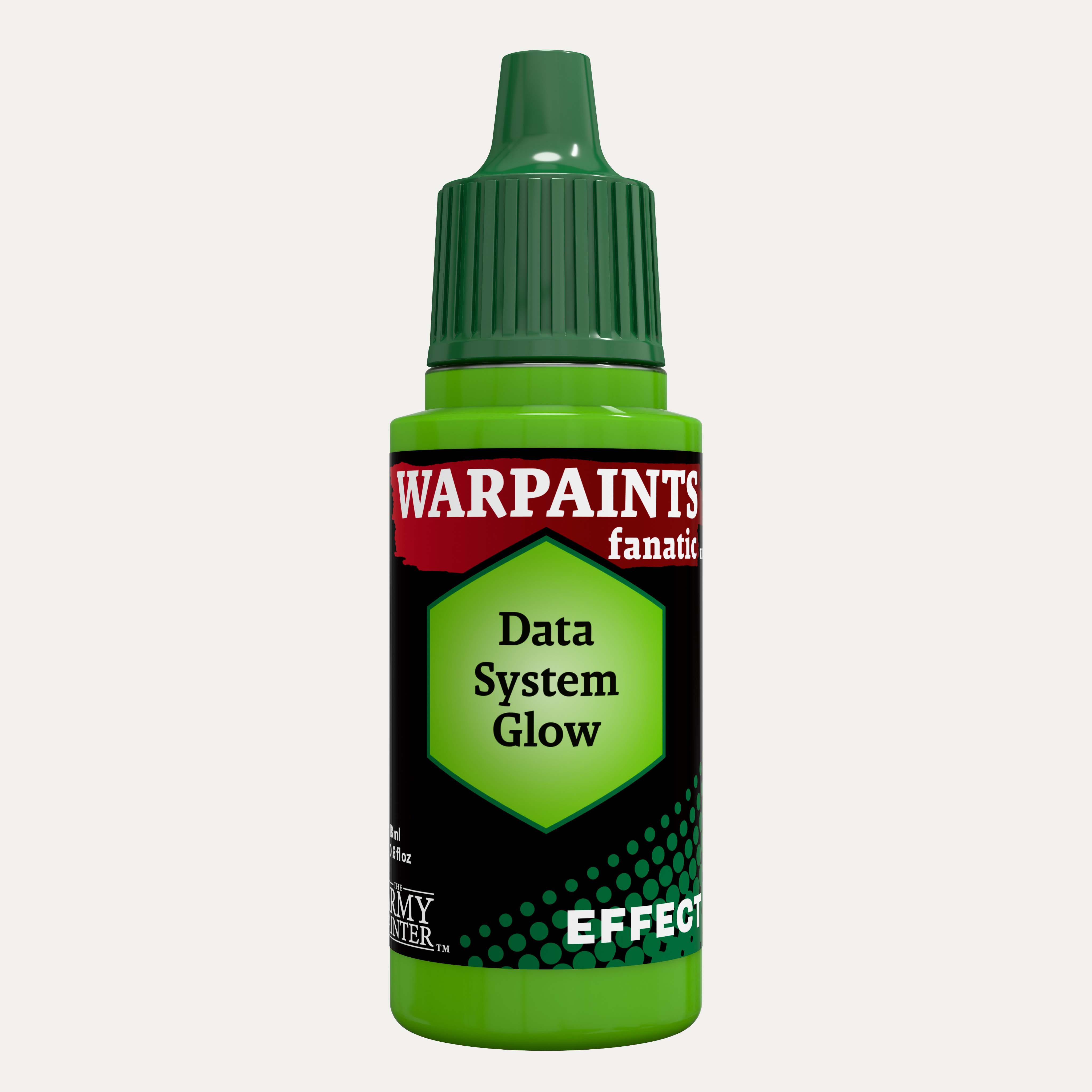 Bottle of the Army Painter Fanatics Effects in the colour Data System Glow on a white background.