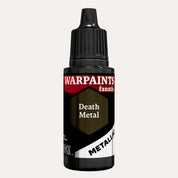Bottle of the Army Painter Fanatics Metallic paint in the colour Death Metal  on a white background.