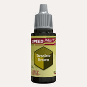 Bottle of the Army Painter Speedpaint in the colour Desolate Brown on a white background. 