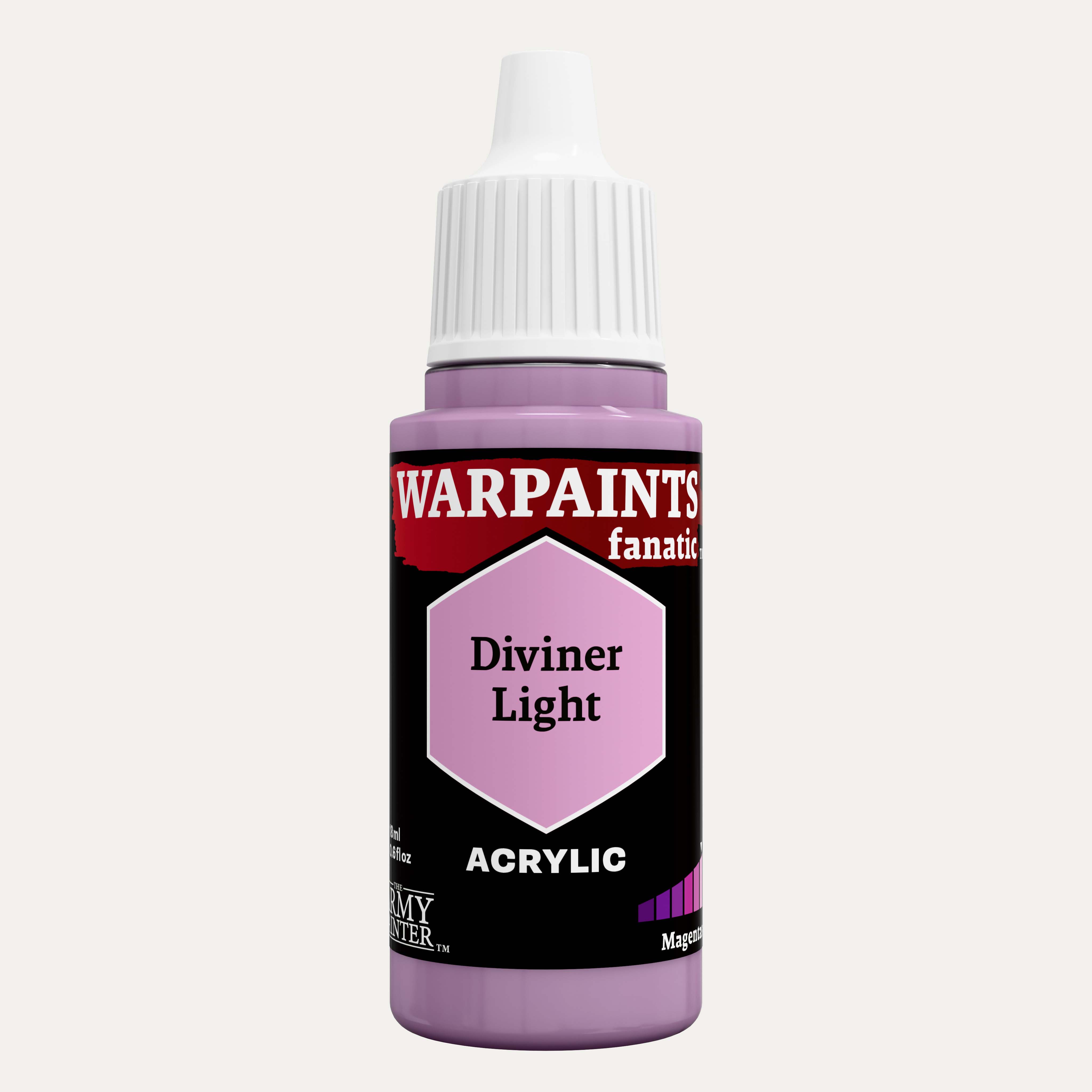 Bottle of the Army Painter Fanatics in the colour Diviner Light on a white background.
