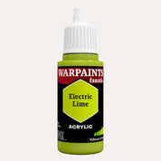 Bottle of the Army Painter Fanatics in the colour Electric Lime on a white background.
