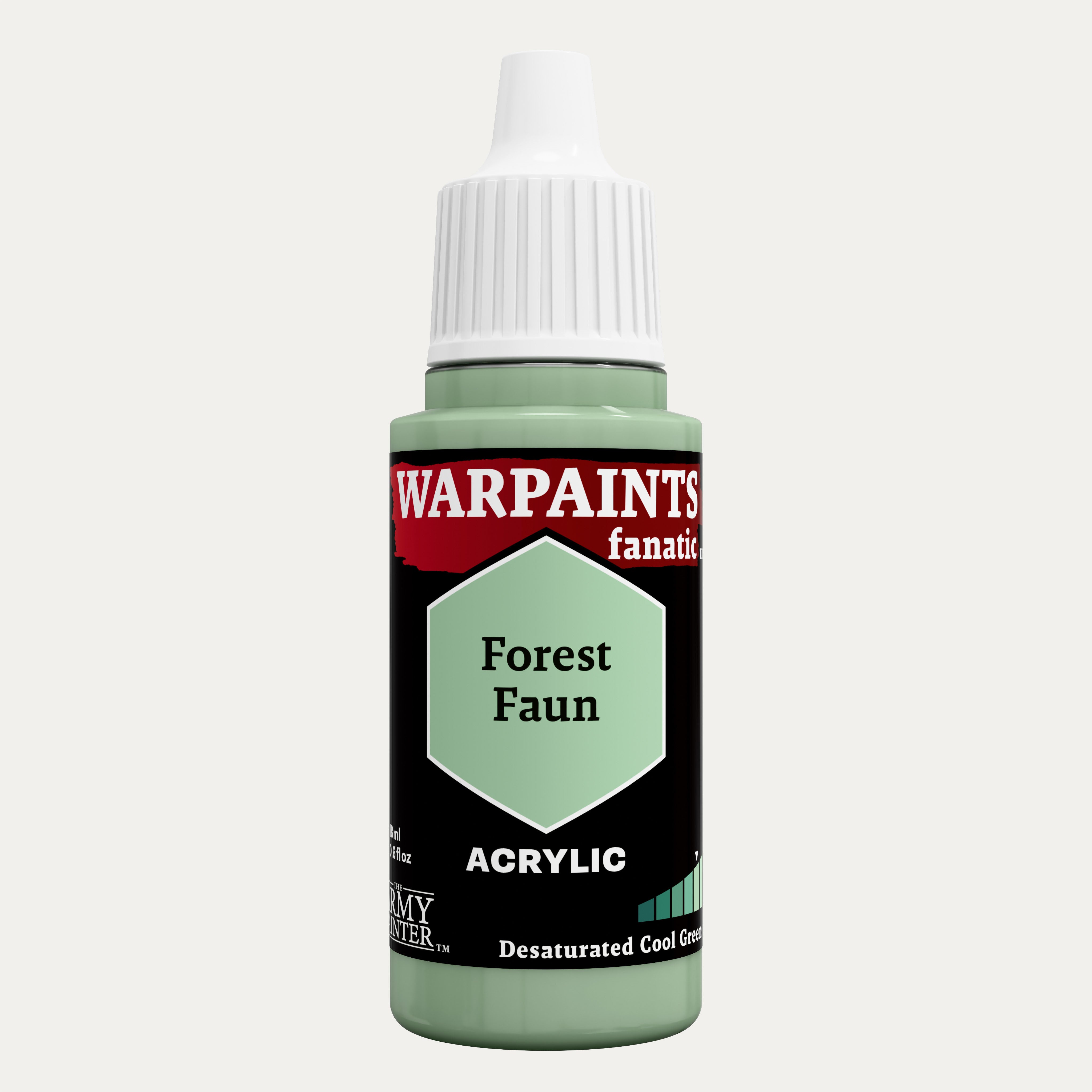 Bottle of the Army Painter Fanatics in the colour Forest Faun on a white background.