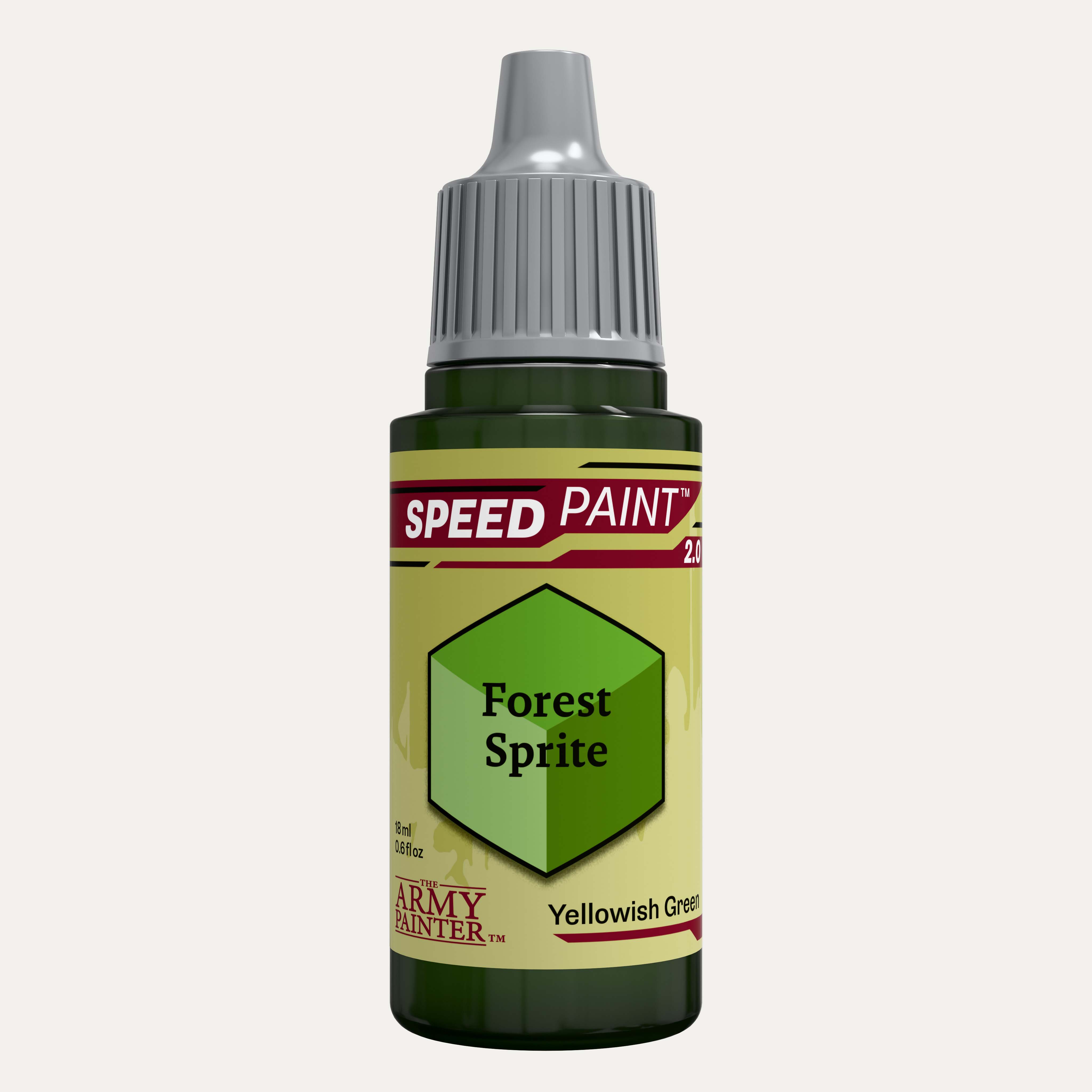 Bottle of the Army Painter Speedpaint in the colour Forest Sprite on a white background. 