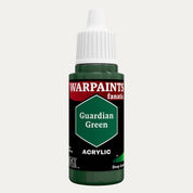 Bottle of the Army Painter Fanatics in the colour Guardian Green on a white background.