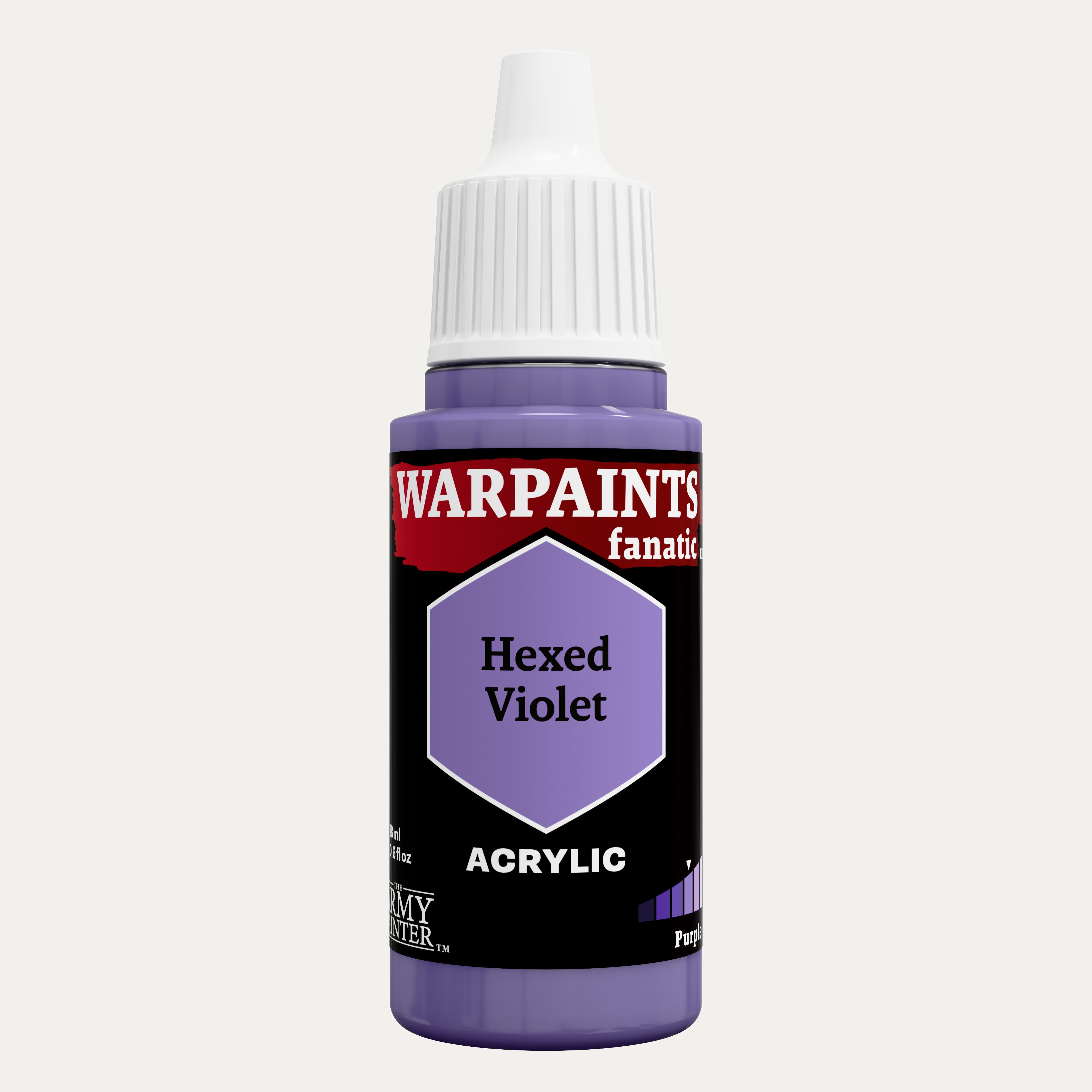 Bottle of the Army Painter Fanatics in the colour Hexed Violet on a white background.
