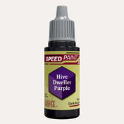 Bottle of the Army Painter Speedpaint in the colour Hive Dweller Purple on a white background. 
