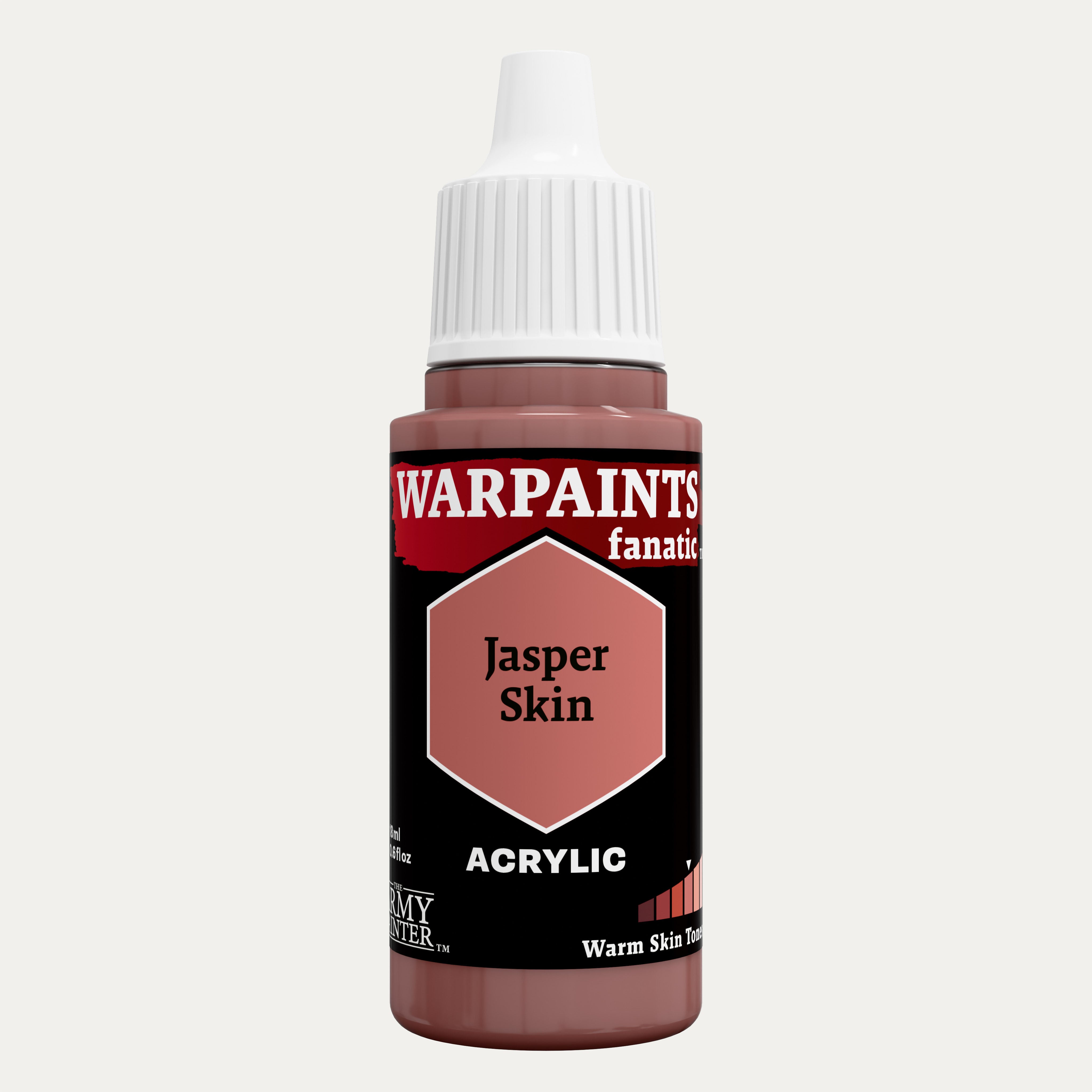 Bottle of the Army Painter Fanatics in the colour Jasper Skin on a white background.