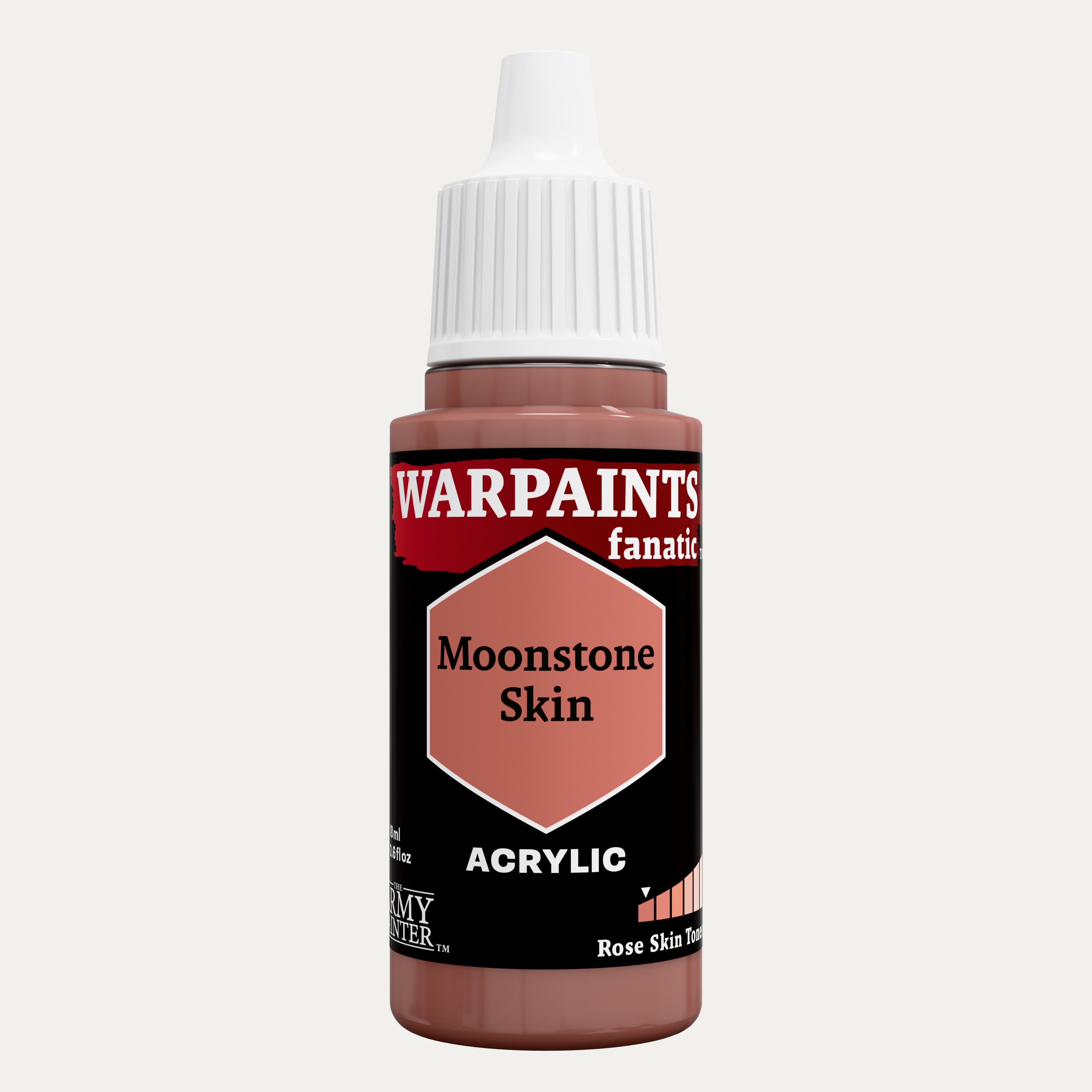 Bottle of the Army Painter Fanatics in the colour Moonstone Skin on a white background.
