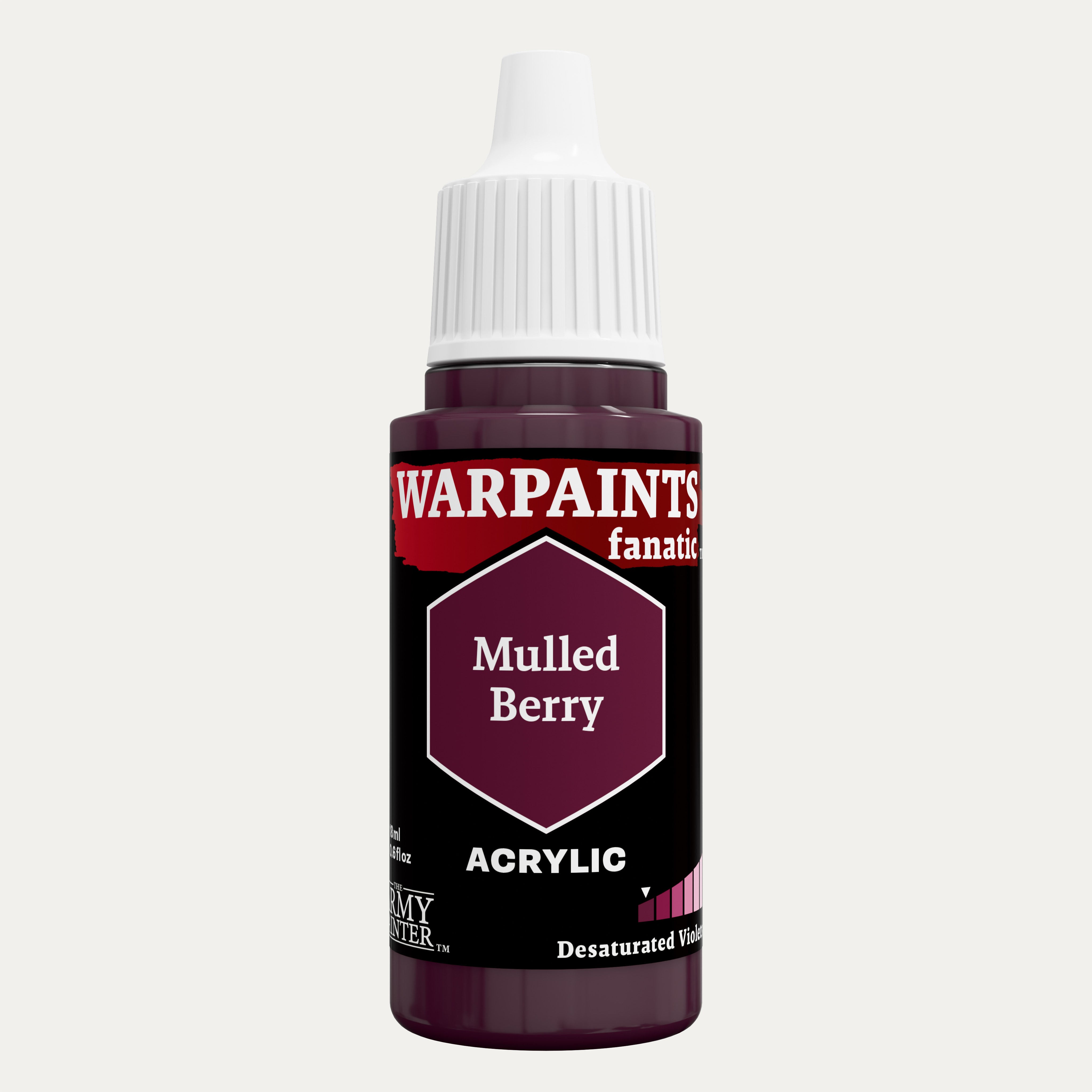 Bottle of the Army Painter Fanatics in the colour Mulled Berry on a white background.