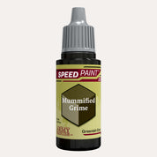 Bottle of the Army Painters Speedpaint in the colour Mummified Grime on a white background.