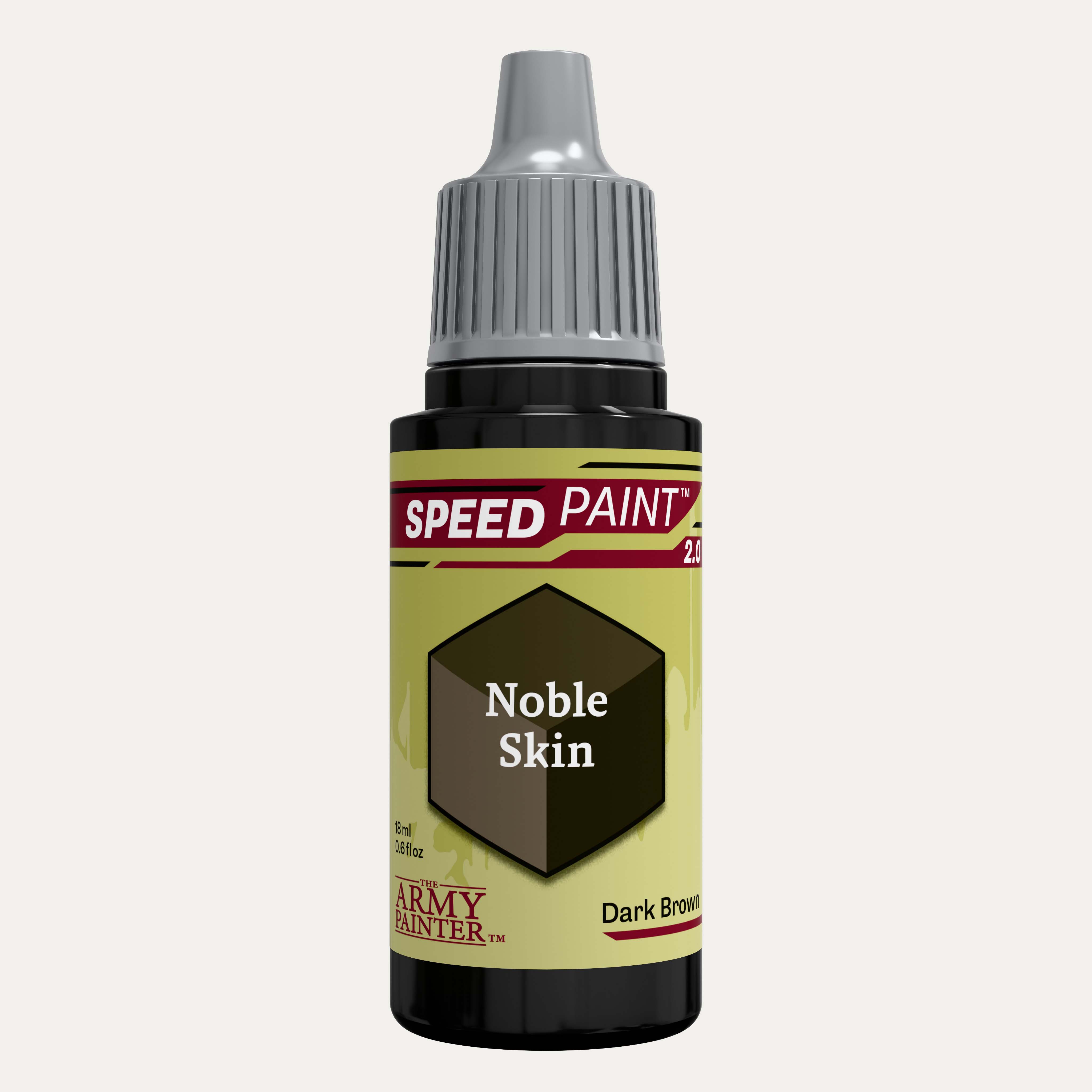 Bottle of the Army Painters Speedpaint in the colour Noble Skin on a white background.