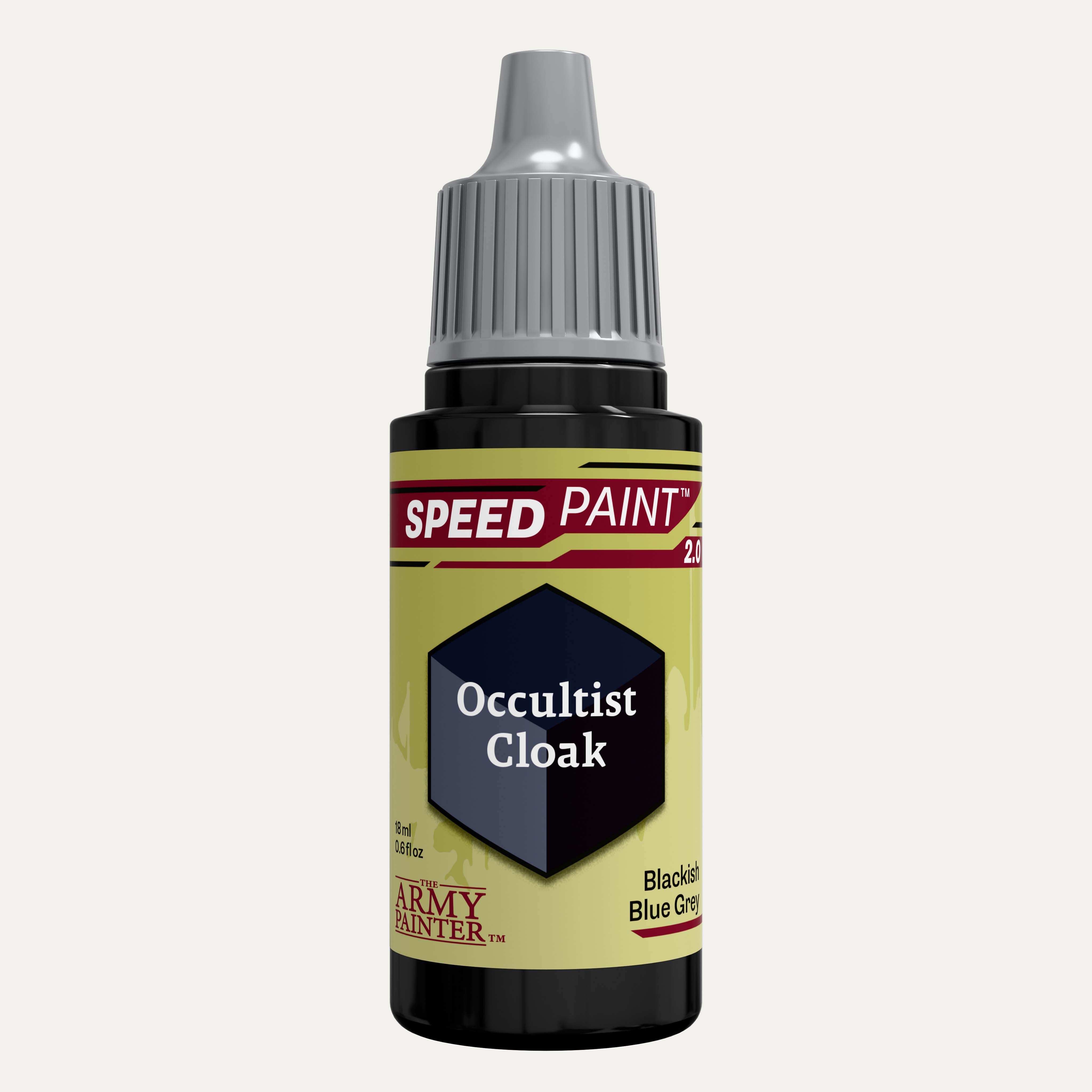 Bottle of the Army Painter Speedpaint in the colour Occultist Cloak on a white background. 