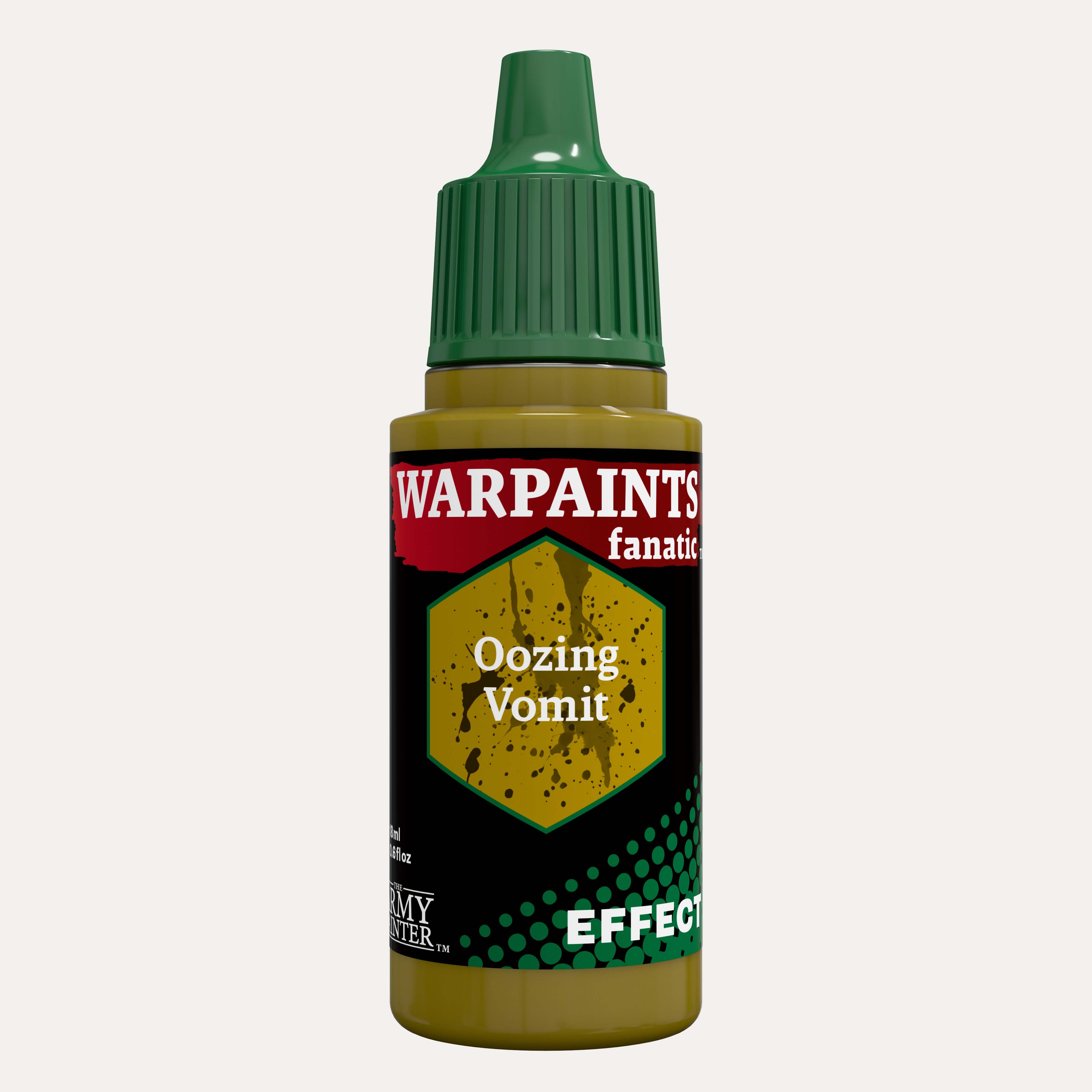 Bottle of the Army Painter Fanatics Effects in the colour Oozing Vomit on a white background.