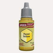 Bottle of the Army Painters Speedpaint in the colour Pastel Yellow on a white background. 