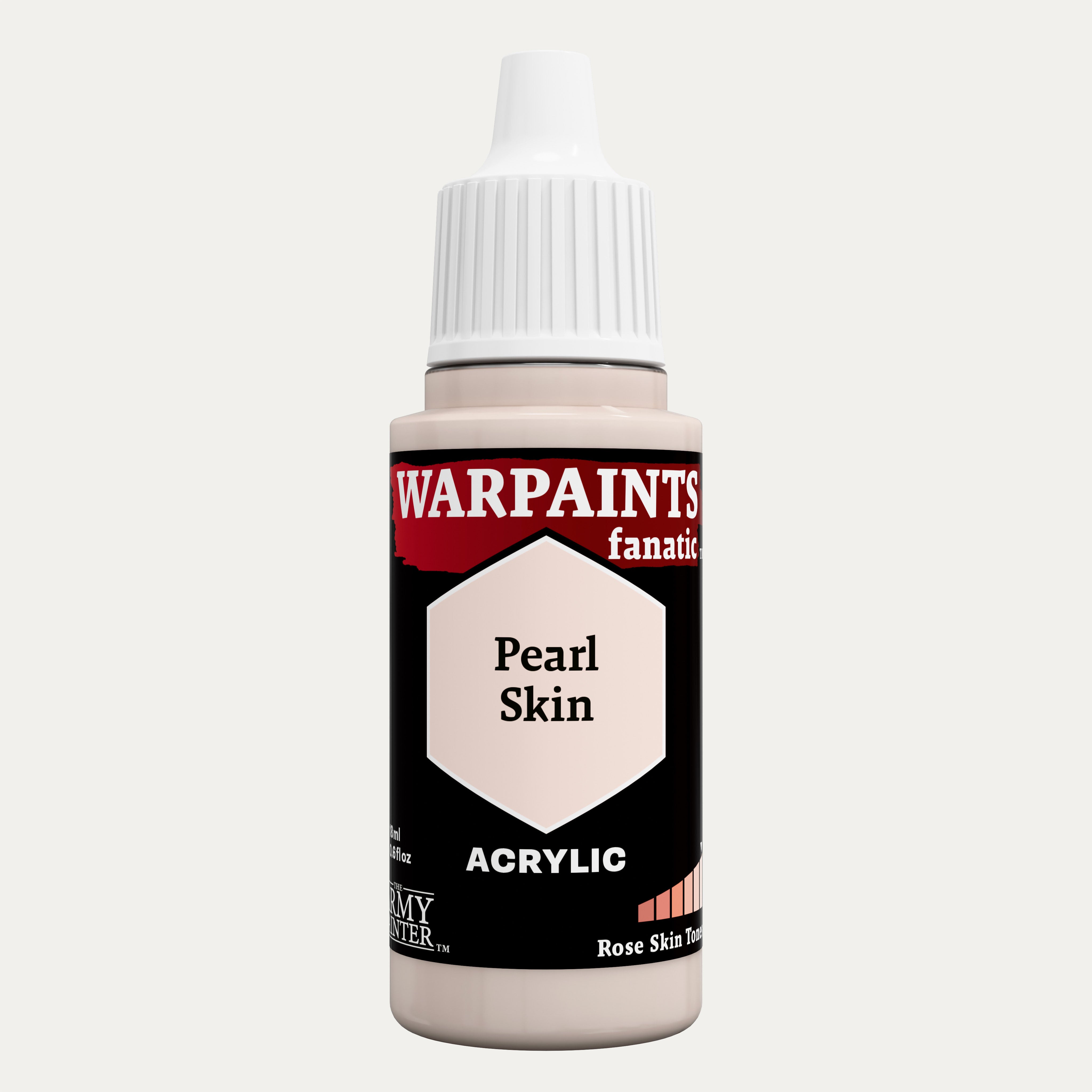Bottle of the Army Painter Fanatics in the colour Pearl Skin on a white background.