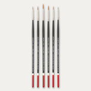 Pro Arte Phalanx round paint brush set on a white background.