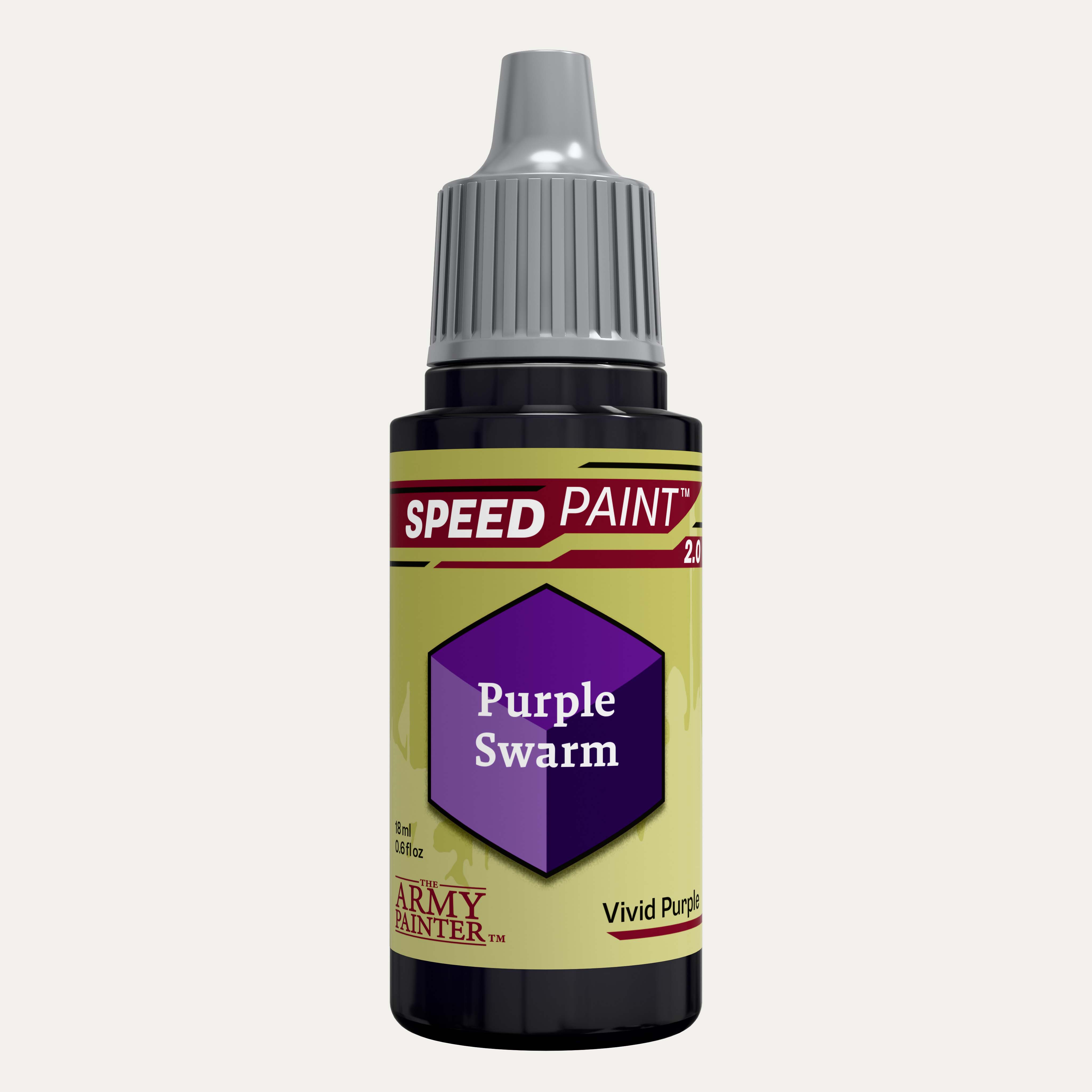 Bottle of the Army Painter Speedpaint in the colour Purple Swarm on a white background. 