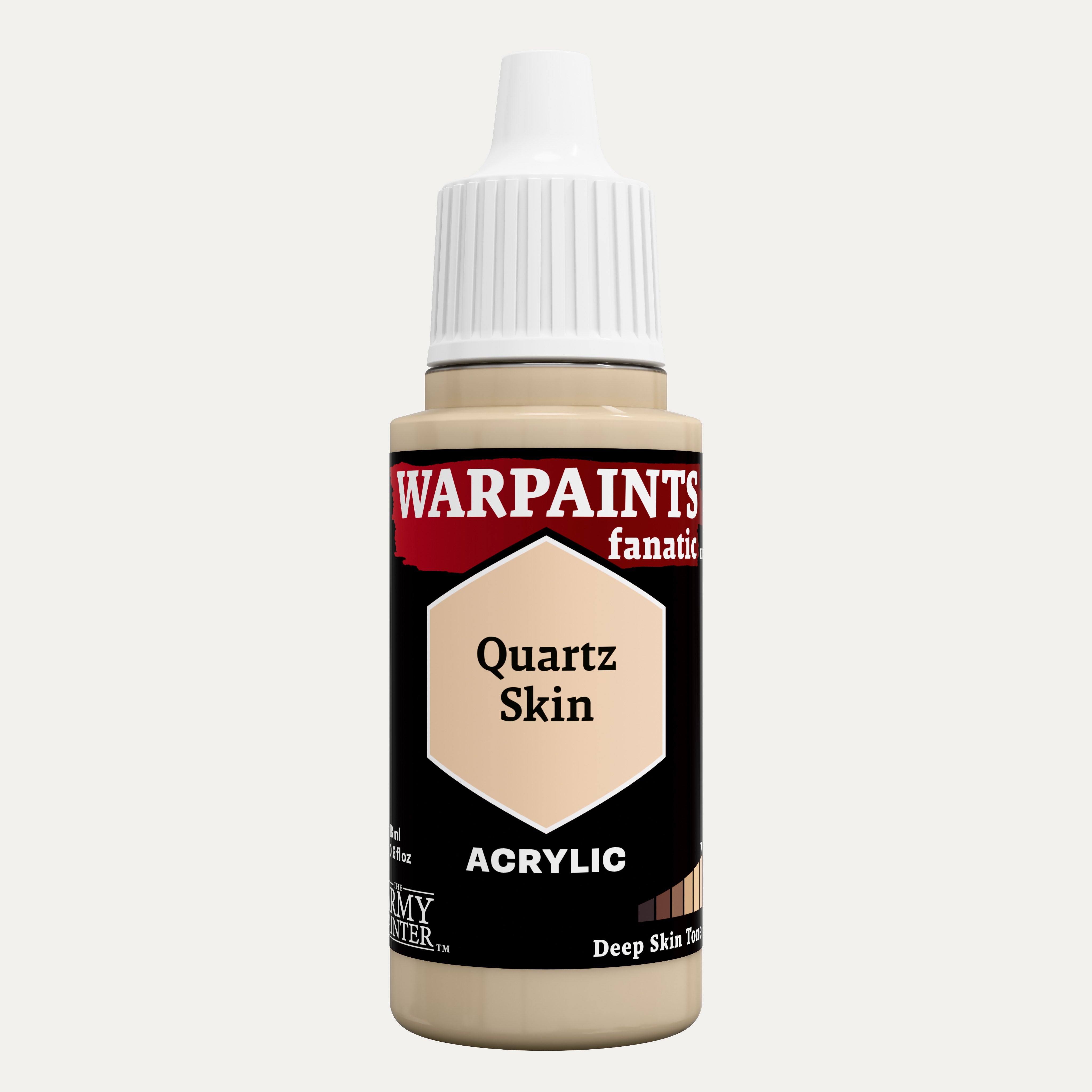 Bottle of the Army Painter Fanatics in the colour Quartz Skin on a white background.