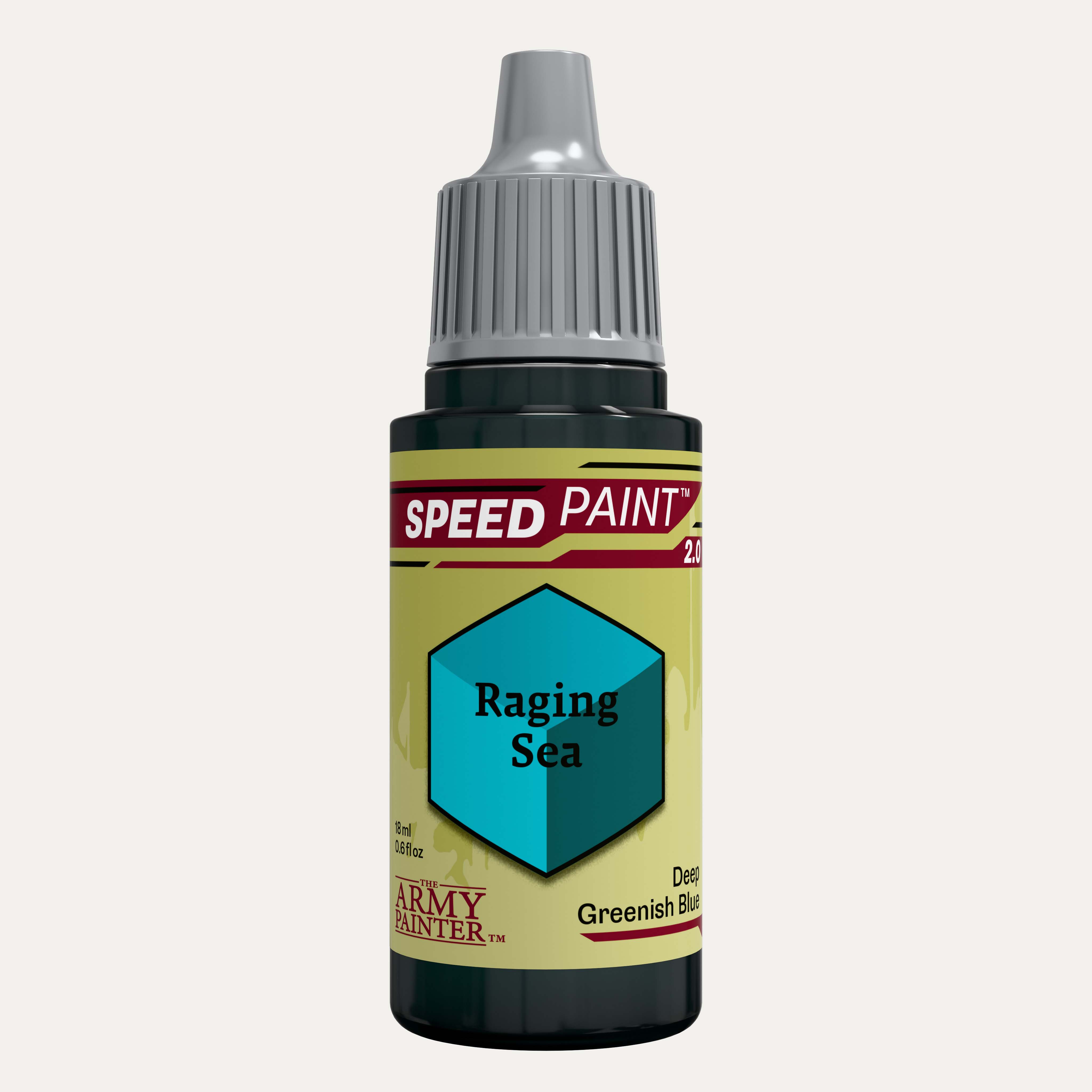 Bottle of the Army Painter Speedpaint in the colour Raging Sea on a white background. 