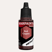 Bottle of the Army Painter Fanatics Metallic paint in the colour Red Copper on a white background.