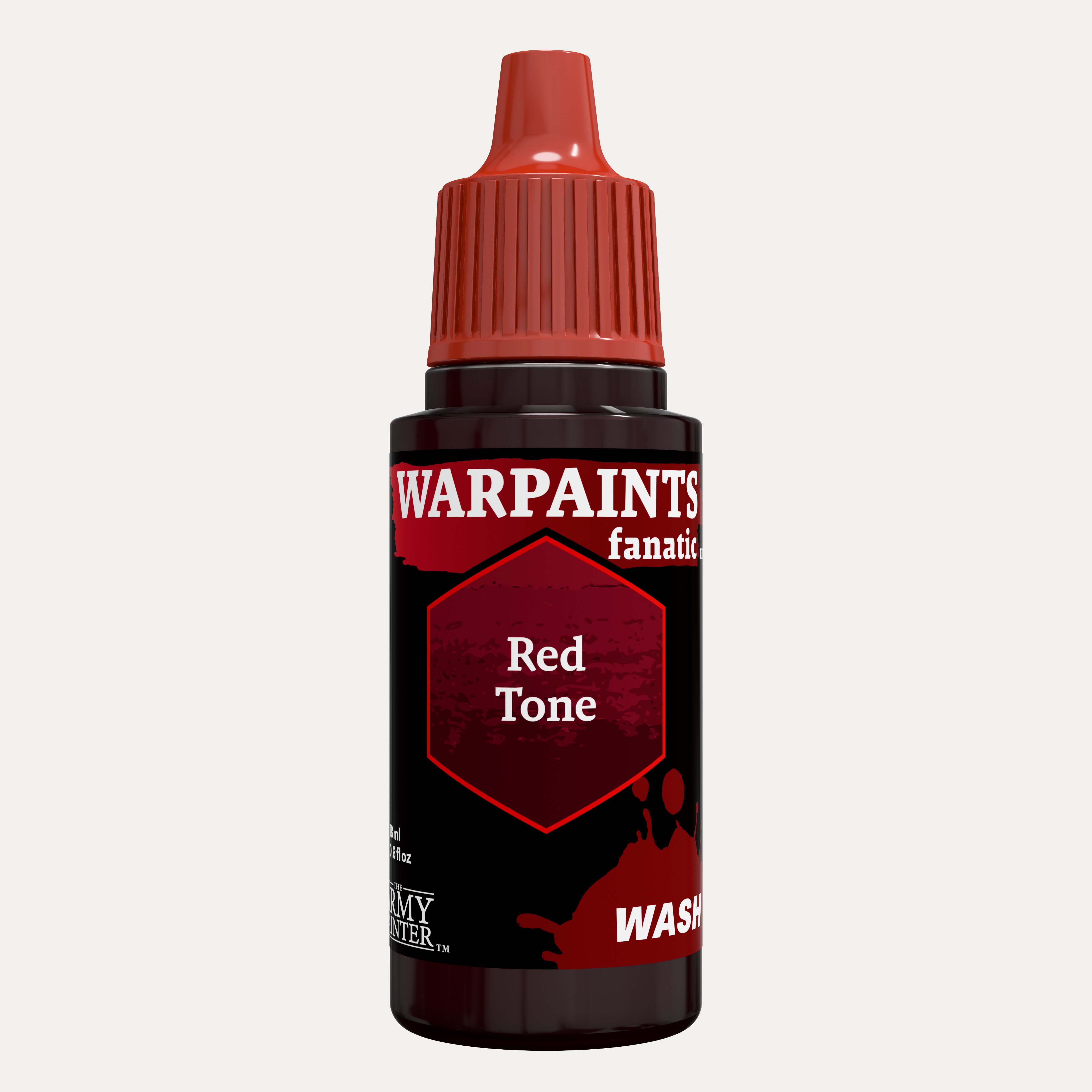 Bottle of the Army Painter Fanatics Wash in the colour Red Tone on a white background.