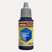 Bottle of the Army Painter Speedpaint in the colour Royal Robes on a white background. 