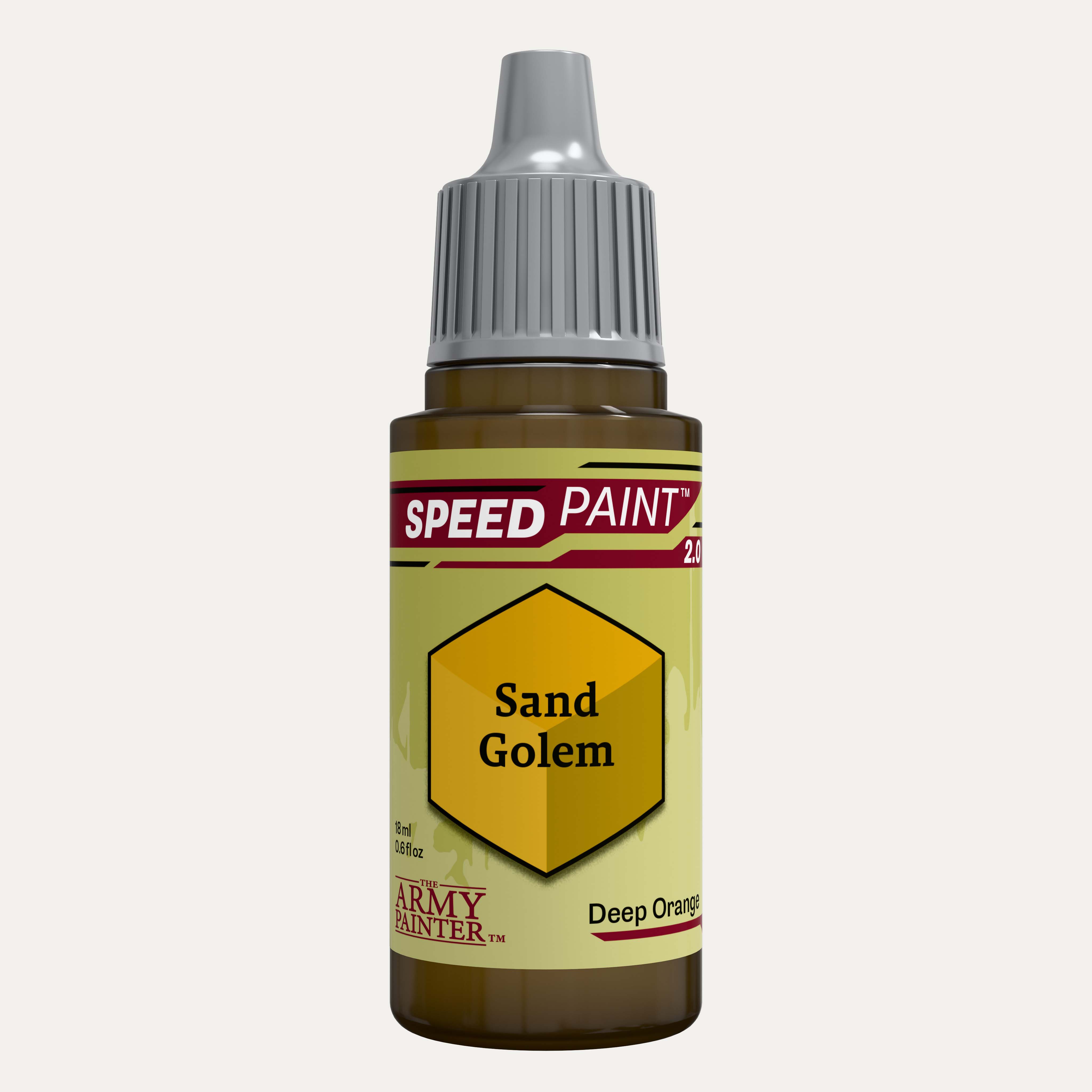 Bottle of the Army Painter Speedpaint in the colour Sand Golem on a white background. 
