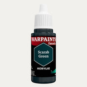 Bottle of the Army Painter Fanatics in the colour Scarab Green on a white background.