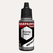 Bottle of the Army Painter Fanatics Metallic paint in the colour Shining Silver on a white background.