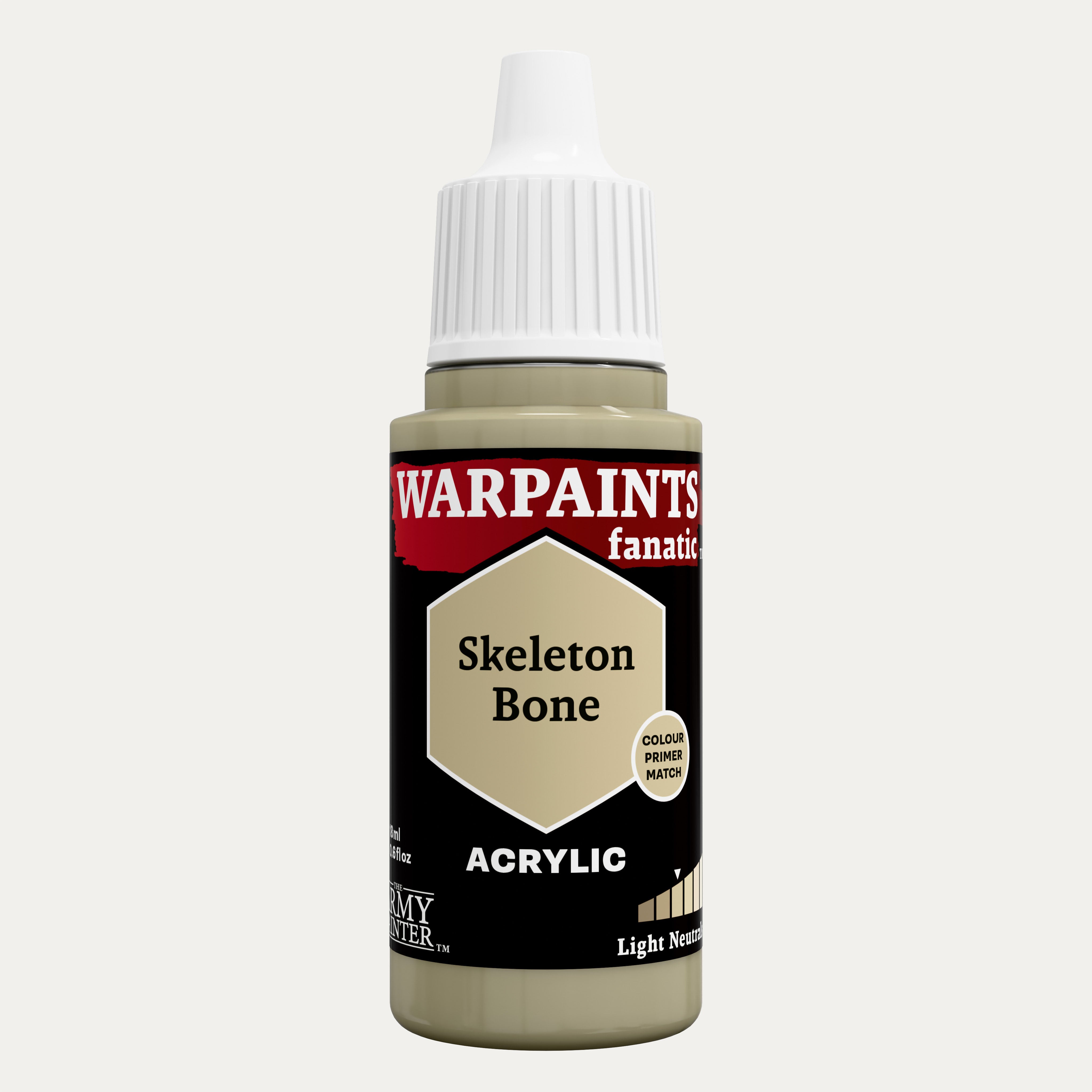 Bottle of the Army Painter Fanatics in the colour Skeleton Bone on a white background.