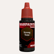 Bottle of the Army Painter Fanatics Wash in the colour Strong Tone on a white background.