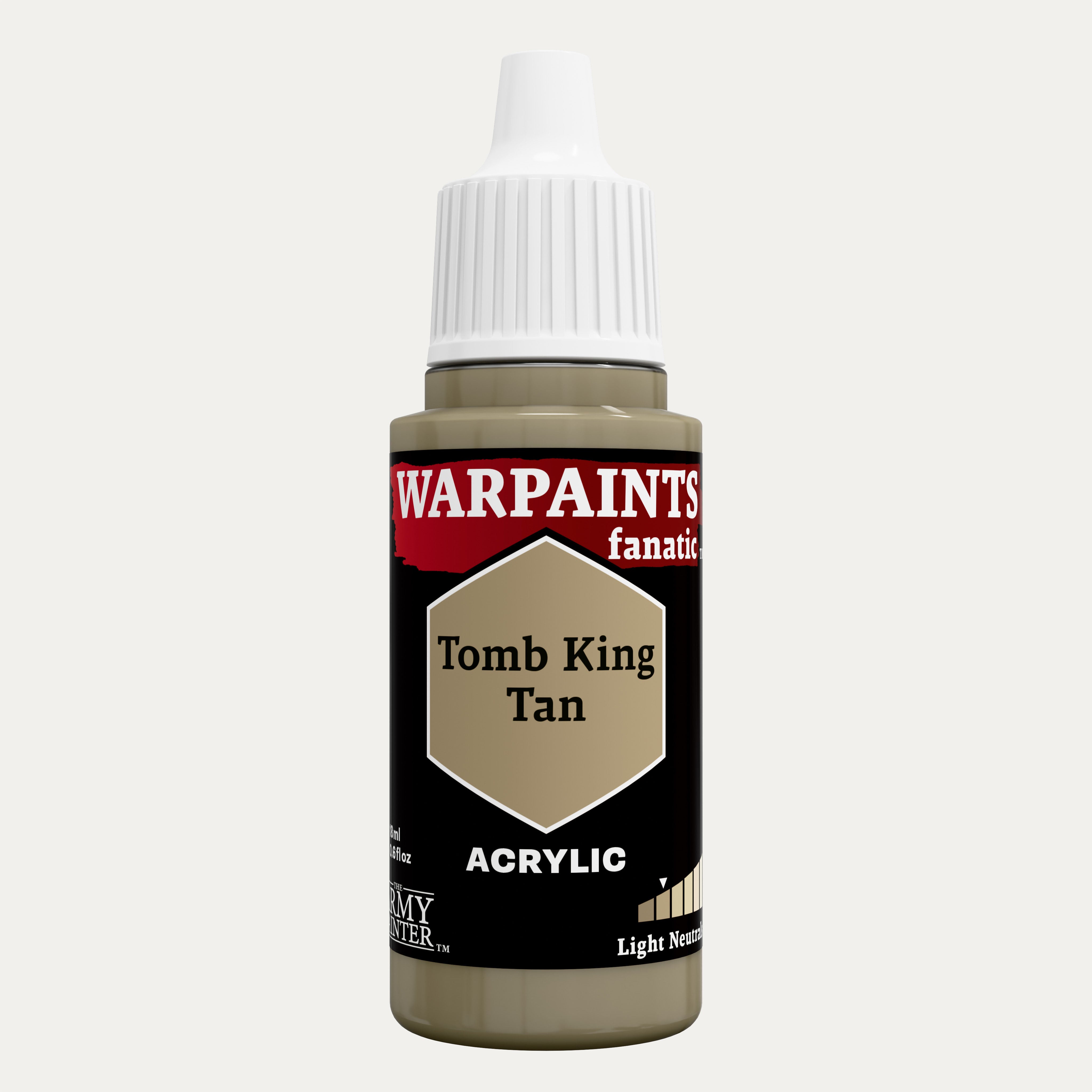 Bottle of the Army Painter Fanatics in the colour Tomb King Tan on a white background.