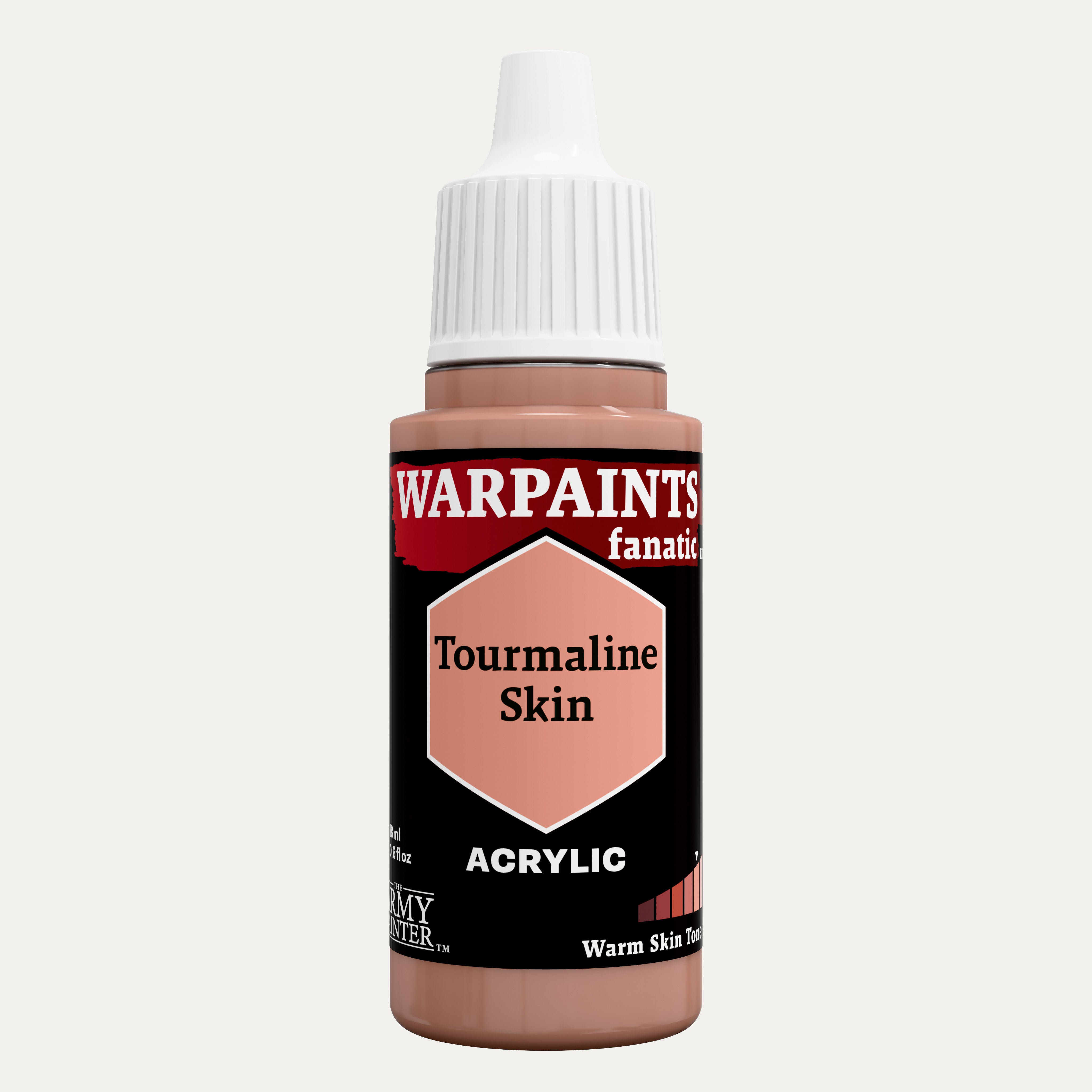 Bottle of the Army Painter Fanatics in the colour Tourmaline Skin on a white background.